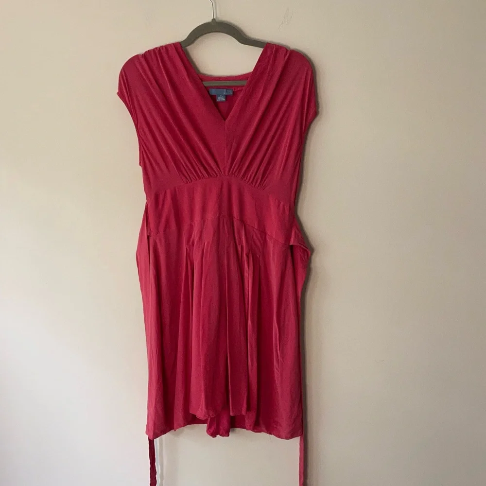 100% Silk Dress with waist tie size M - Picture 3 of 6